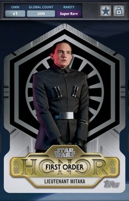 Topps Star Wars Card Trader - Topps Meiyo Honor Die Cut Card - Lieutenant Mitaka