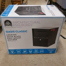 Architectural Mailboxes Oasis Classic Black EXL Locking Parcel Mailbox 6200B-10