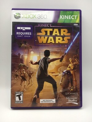 Xbox 360 Kinect 2012 - Star Wars & Kinect Adventure w/ Box & Manual (Works)