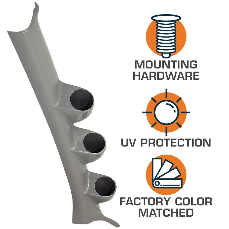 Cápsula de pilar GlowShift gris triple calibre 52 mm para Mazda 3 2004-2008 Foto 3 de 3