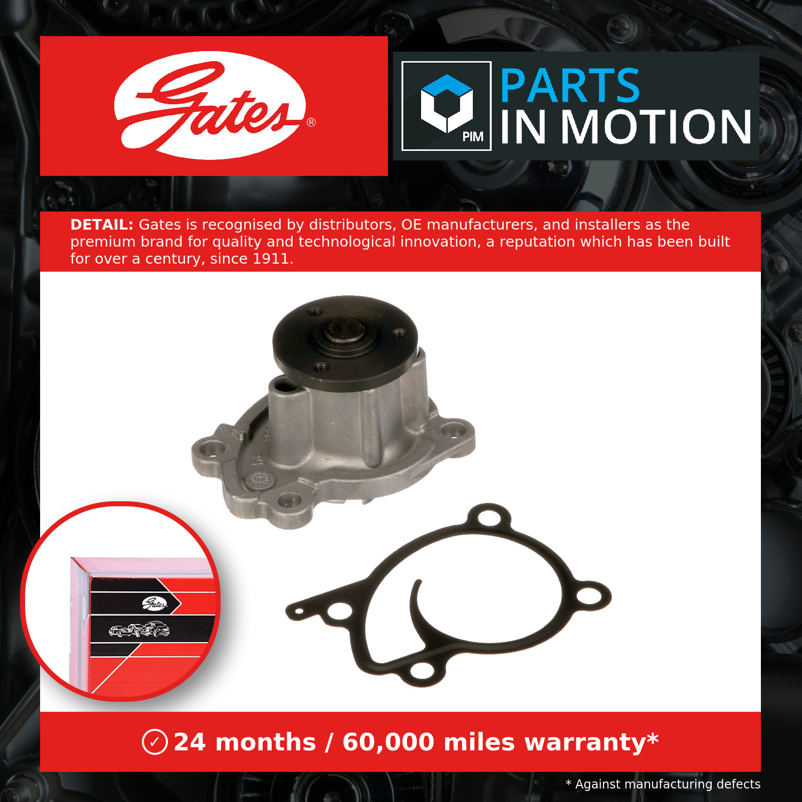 Water Pump fits NISSAN MICRA 9 1.2 1.6 2005 on Coolant Gates 210101HC0A Quality