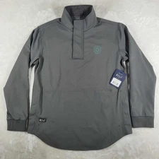 BYLT Elite Fairway Pullover Men's Large Gray Drop Cut Golf Premium Jacket NWT