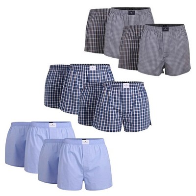 TOM TAILOR Men's Boxers, 4-Pack - Web Shorts, Cotton, Poplin, Checked...