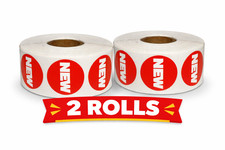 NEW Food Packaging Stickers 1-1/8 Round Labels 2000 Total Easy Peel Stick