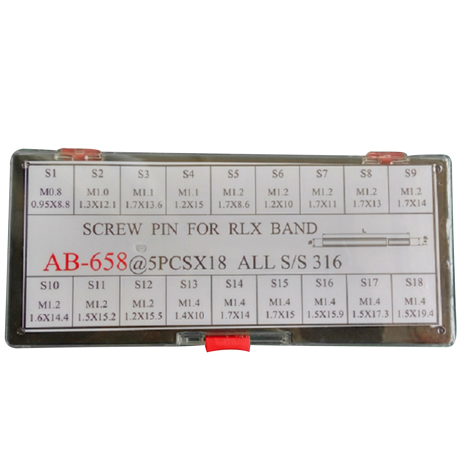 90Pcs Stainless Steel Screw Pins Links For Watch Band Bracelet Strap