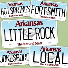 Arkansas License Plate Bumper Stickers - Choose Your AR Decal for Laptop