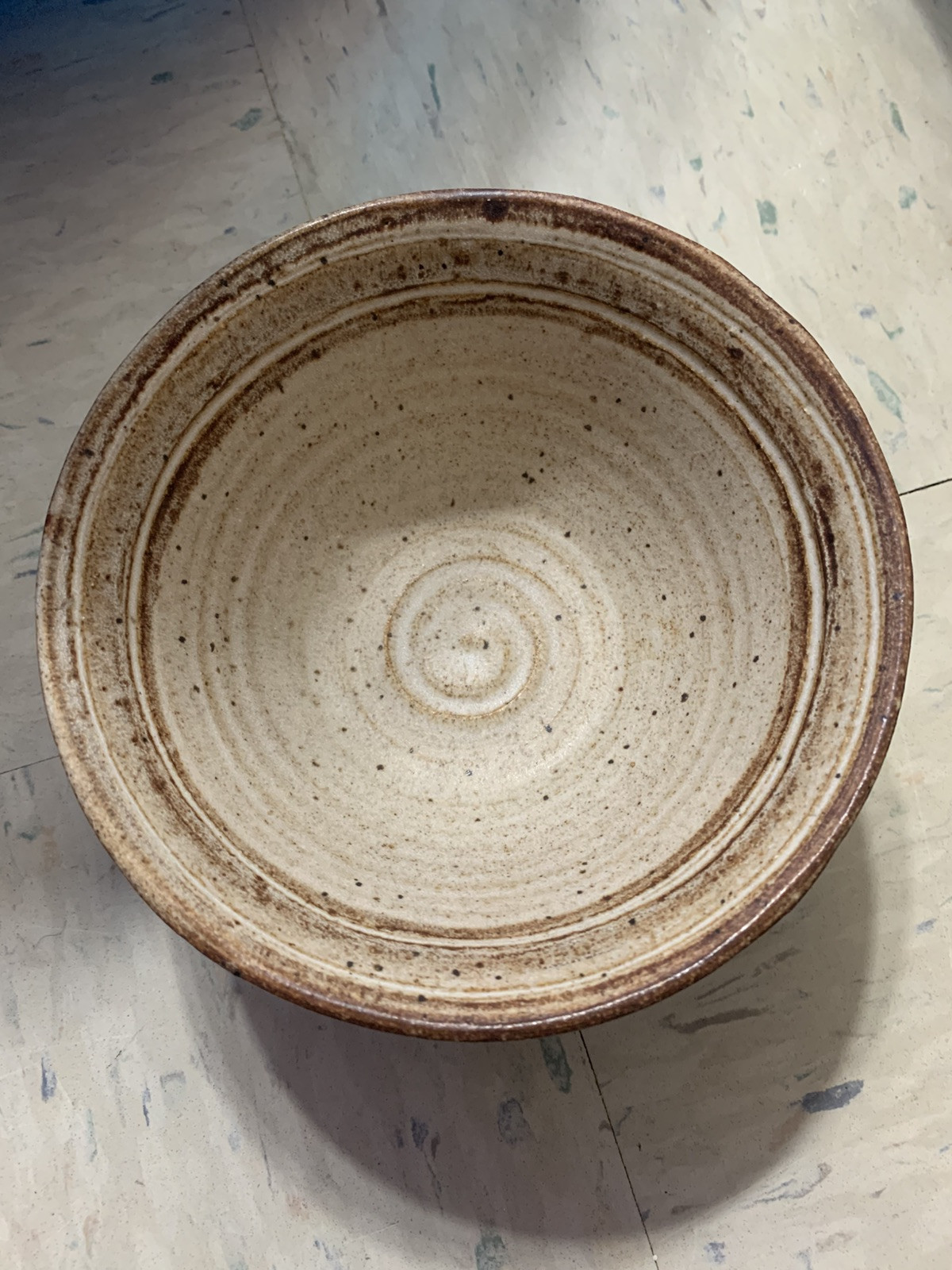 Vintage Handcrafted Signed Pottery Bowl