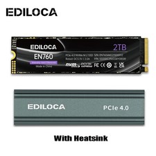 Ediloca M.2 NVMe SSD 1TB 2TB 4TB PCIe4.0 PS5 SSD Hard Drive With Heatsink Lot