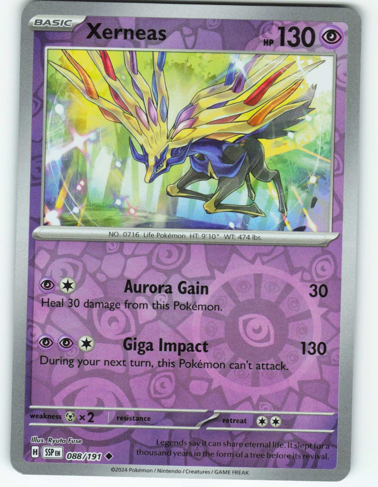 Xerneas - Reverse Holo - 88/191 Surging Sparks - Pokémon TCG - 2024