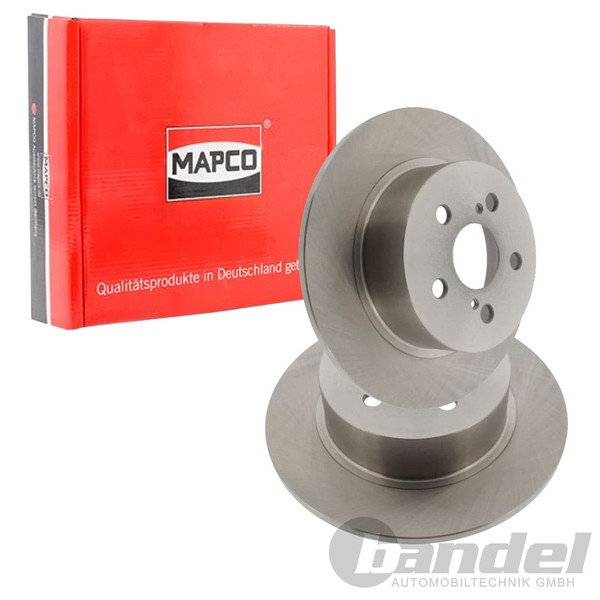 2X Mapco Bremsscheiben 271Mm Voll Hinten Passend FüR Toyota Avensis | 25226-image