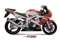 Storm GP-C Auspuff Edelstahl Passend FüR Yamaha YZF-R6 1999-2002