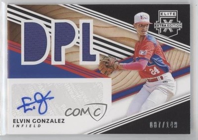 2020 Elite Extra Edition DPL Material Signatures Black Elvin Gonzalez Auto 05qn