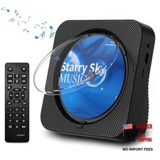 CD Player Portable Bluetooth 5.1 Desktop CD Player with HiFi Sound Black