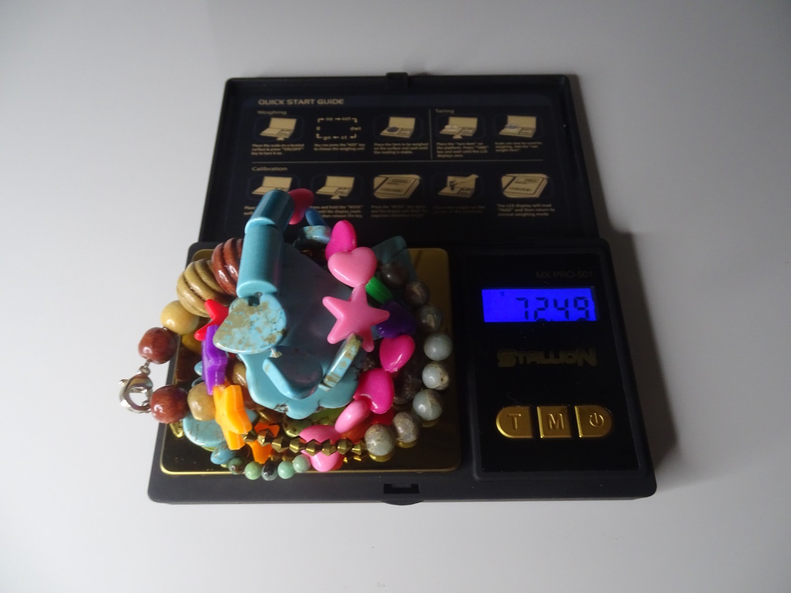 Unique Asymmetrical Turquoise & Multi-Colored Hea… - image 8