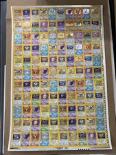 1999 Pokemon Fossil KB Toy's Promotional Uncut Sheet TCG Holographic WOTC