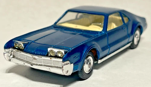 Vintage Corgi Toys Oldsmobile Toronado Metallic Blue Headlights Work! 1960's