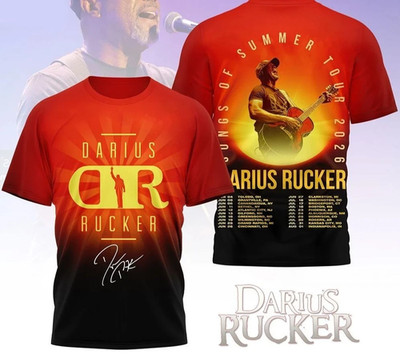 Darius Rucker Songs Of Summer Tour 2026 S-5XL Tee Shirt 3D AOP ZA750