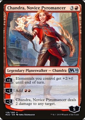 X 1 Chandra Novice NM-M Pyromancer M20 128 MTG Magic The Gathering