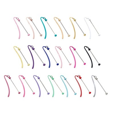 6 Pcs Handmade Book Markers Beadable Bookmarks Metal Bookmarks Bead Bookmarks
