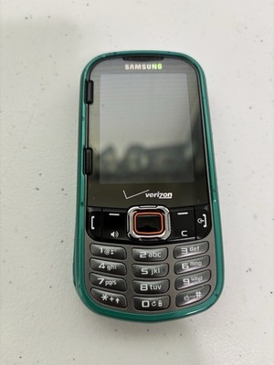Samsung Verizon Slide Phone QWERTY Keyboard Blue Untested