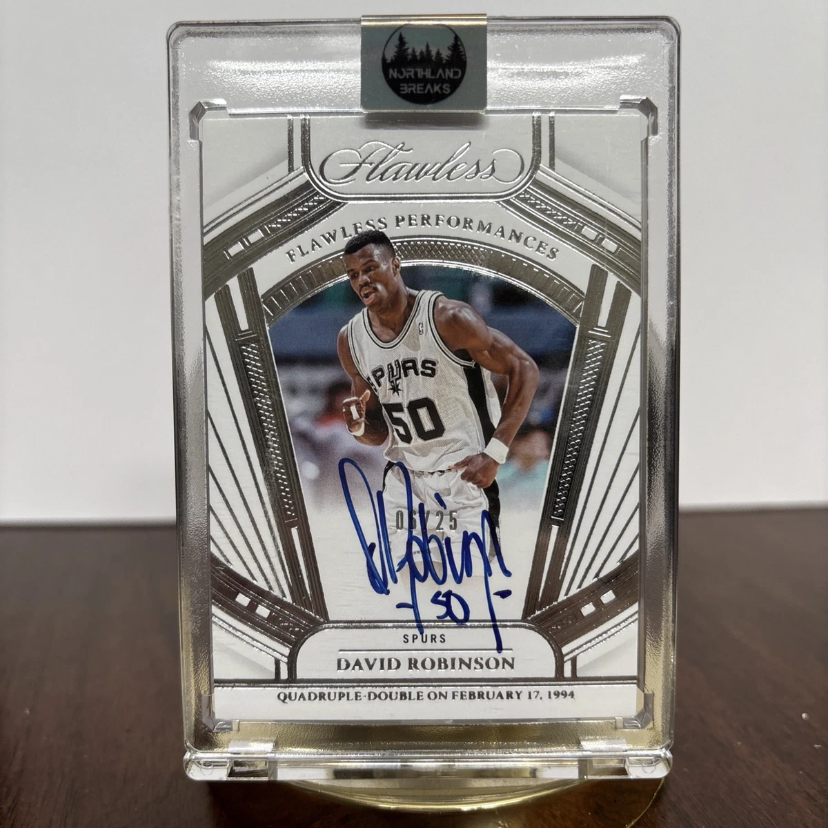 Panini David Robinson Basketball Original Autographed Sports 