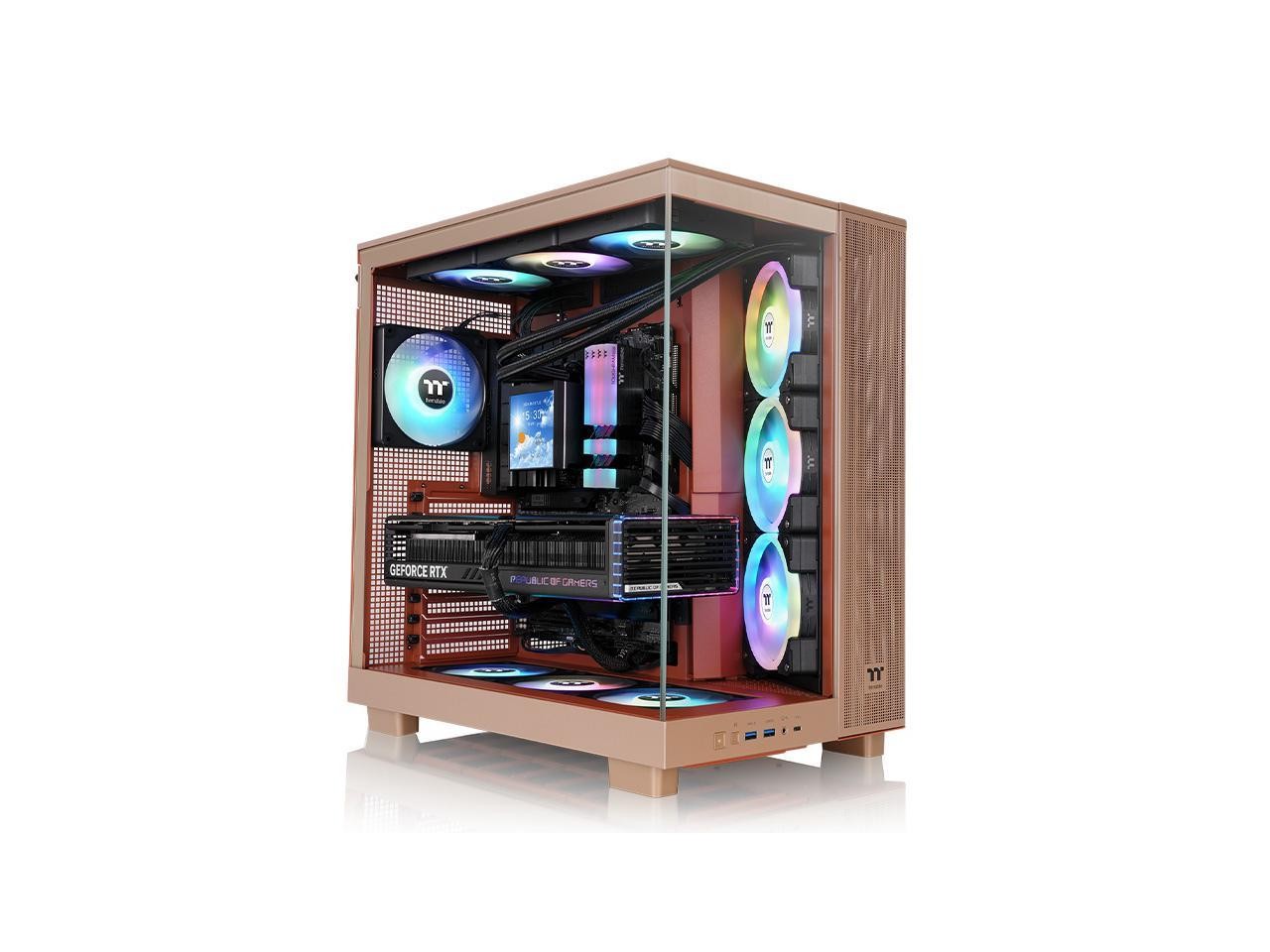 Шасси средней башни Thermaltake View 380 XL TG ARGB с гравийно-песчаным покрытием ca-11e-00mgwn-00 1899000₽