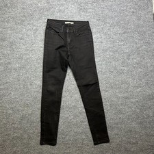 Levi's 710 Super Skinny Jeans Women's Black Denim Stretch Classic Zip Fly - 27