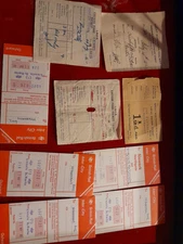 railway railwayana 9x Various Paper Bits