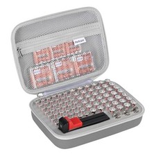 Battery Storage Case for AA AAA Button Cells, Battery Organizer Case, for GREY