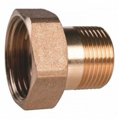 Thermador ZRU2620 - Messing Sechskantverschraubung reduziert zum Anschrauben - M 3/4'' - F 1''