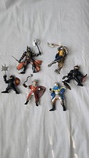 Vintage Knight Action Figures Lot of 6 Medieval Toy Soldiers Papo Schleich PVC