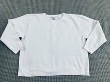 Hanes Comfortblend Womens Sweatshirt Long Sleeve White Size 2XL
