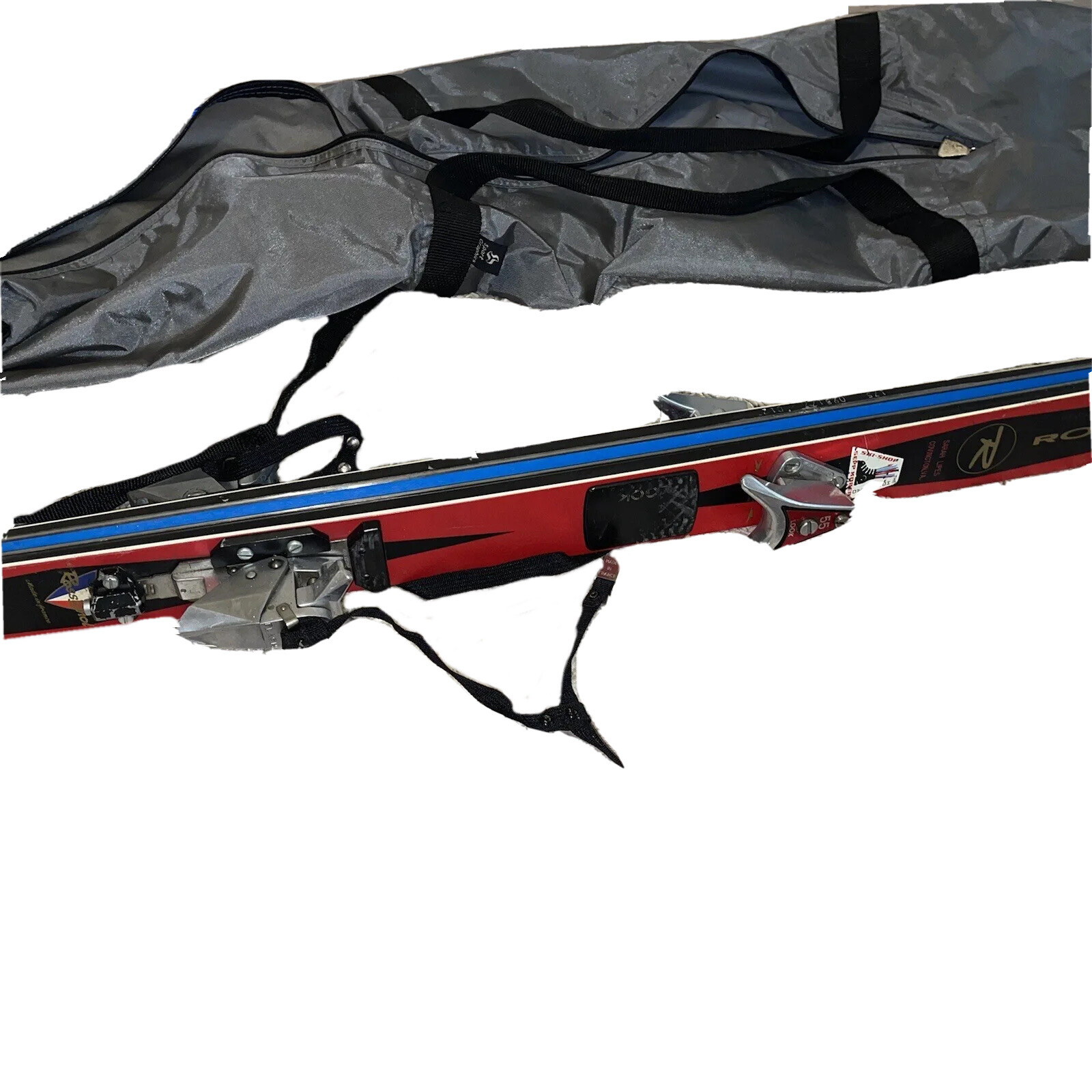 Rossignol Concorde Skis Beconta Ski sticks and sport graphics ski bag