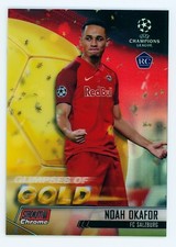 2020-21 Noah Okafor Topps Stadium Club Chrome Red Refractor Rookie Card 2/10. rookie card picture