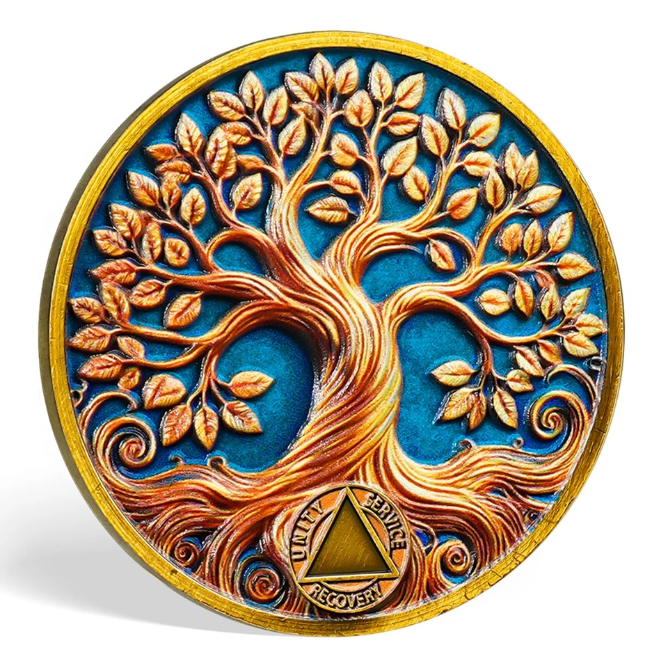 8 Years Sober Eight Year Sobriety Coin Alcoholics Anonymous AA Chips Medallions - Image 4 of 4