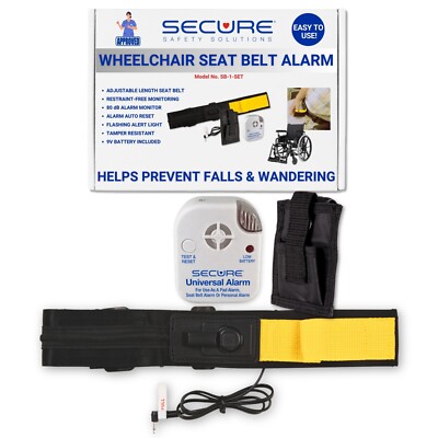 Secure Wheelchair Seatbelt Chair Alarm for Elderly Dementia Patients