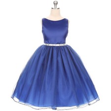 ROYAL BLUE Size 4 Flower Girl Dress Birthday Bridesmaid Formal Recital Party