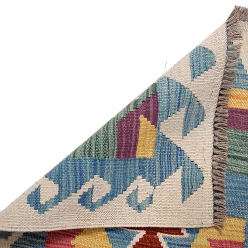 Chobi Vegetable Kilim Wool Rug Runner Afghan Minimal Decor 6.8x2 ft - Picture 6 of 8