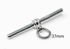 STERLING SILVER SOLID T-BAR FOR POCKET WATCH ALBERT CHAIN 24mm 30mm 37mm