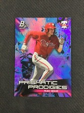 2019 Bowman Platinum Alec Bohm Prismatic Prodigies Purple /250 Phillies
