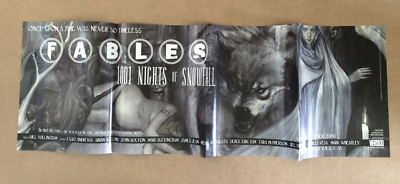 Fables 1001 Nights of Snowfall Bill Willingham 11x34'' Promo Poster New Unused!!