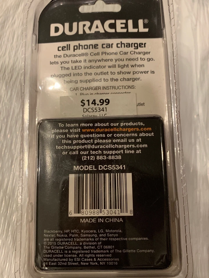 Cargador Coche Teléfono Celular Duracell para Dispositivos Micro USB Foto 3 de 4