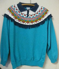 Vintage NAPA Valley Southwest Top Size Small Grannycore Fringe Cotton Blend