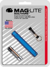 Mag-Lite Solitaire AAA Cell K3A116 azul. 3 1/4" en total. Aluminio grado aeronáutico