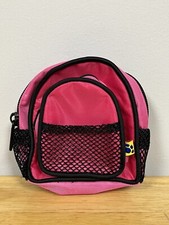 Build A Bear Backpack Pink Black School Bag Zipper Teddy Doll Accessory Toy