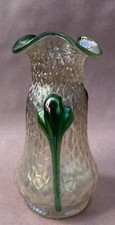 Bohemian Kralik Martele Iridescent Art Nouveau Glass Vase C. 1900
