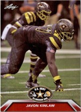 2016 JAVON KINLAW Leaf US Army All-American RED Rookie CAL #/5