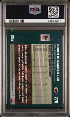 2007 Topps #270 Brian Urlacher PSA Authentic Autograph Chicago