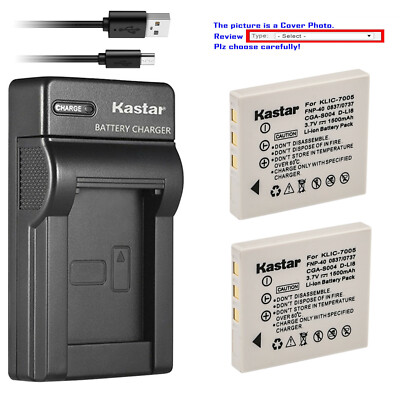 Kastar Battery Slim Charger for Samsung SLB-0737 & Digimax L60 Digimax L700