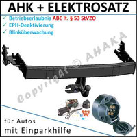 AHK + Elektrosatz ES7 FüR KIA Sorento 2000–06 AnhäNgerkupplung Eph-Deaktivierung